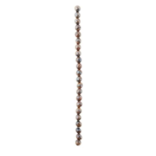 Yellow Silverite Tiger Eye Faceted Round Beads by Bead Landing™, 8mm